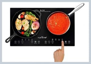 NutriChef Portable Double Induction Cooktop